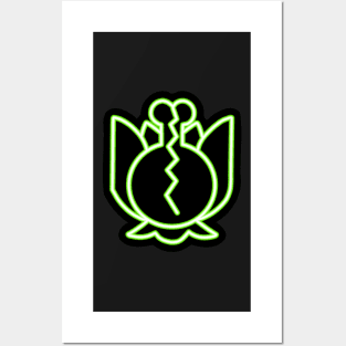 Neon Plant Symbol Posters and Art